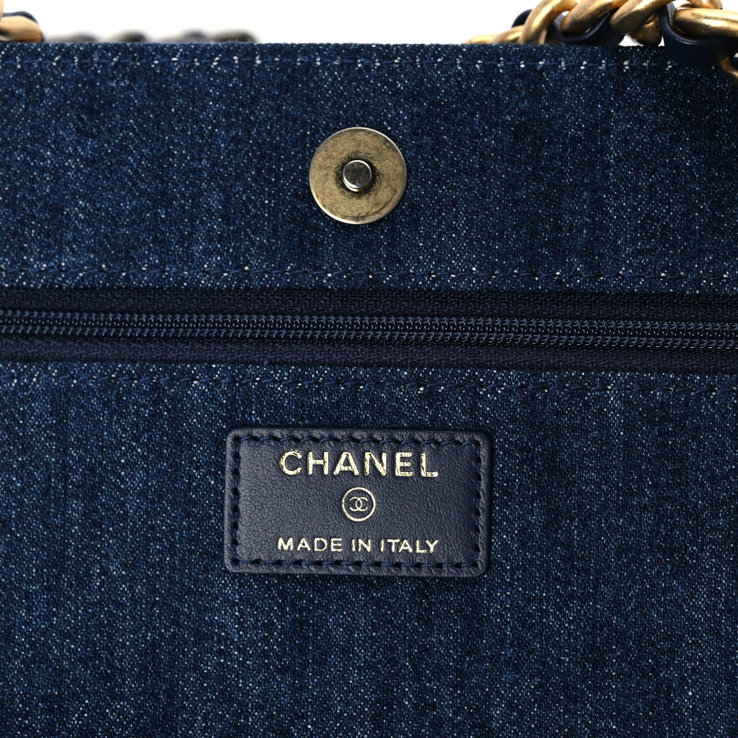 Chanel Denim Quilted 19 Wallet On Chain WOC  Blue 6 of 10