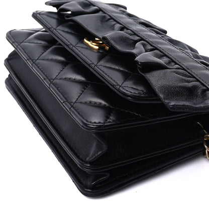 Chanel Lambskin Quilted Mini Romance Wallet On Chain WOC Black 7 of 8