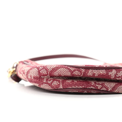 Christian Dior Monogram Mini Saddle Pochette Burgundy 7 of 9