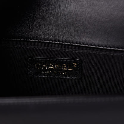 Chanel Lambskin Quilted Medium Boy Flap Black 6 of 9