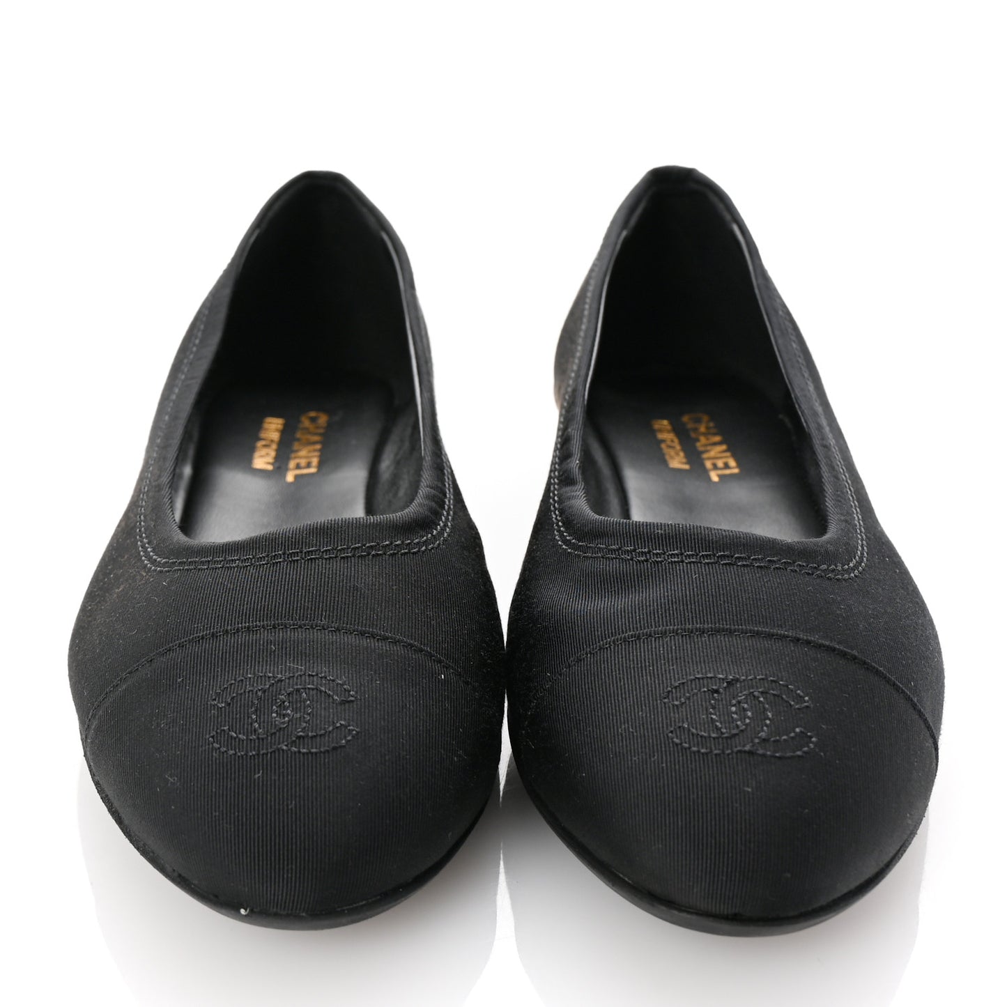 Grosgrain Cap Toe Uniform Ballerina Flats 41 Black