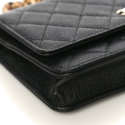 Chanel Caviar Quilted Wallet On Chain WOC Black 10 of 12