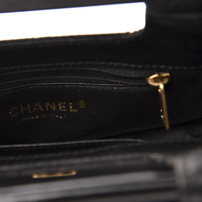 Chanel Satin Quilted Clutch Black 6 of 9