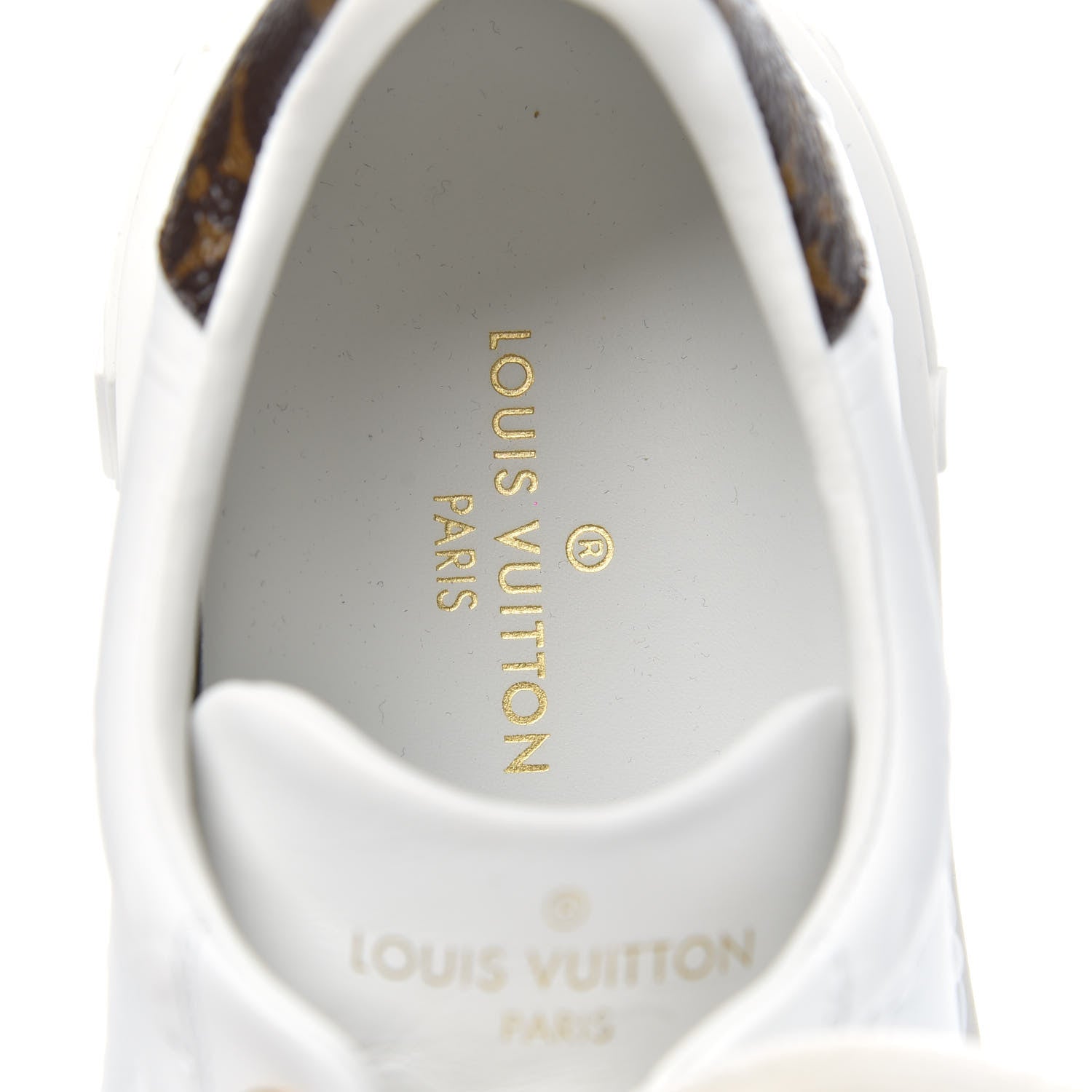 Louis Vuitton Lambskin Embossed Monogram Time Out Sneakers 38 White 7 of 9