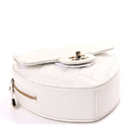 Chanel Lambskin Quilted CC In Love Heart Bag  White 4 of 9