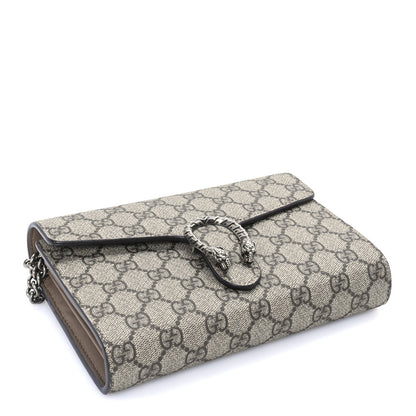 Gucci GG Supreme Monogram Mini Dionysus Chain Wallet  Beige Taupe 3 of 7