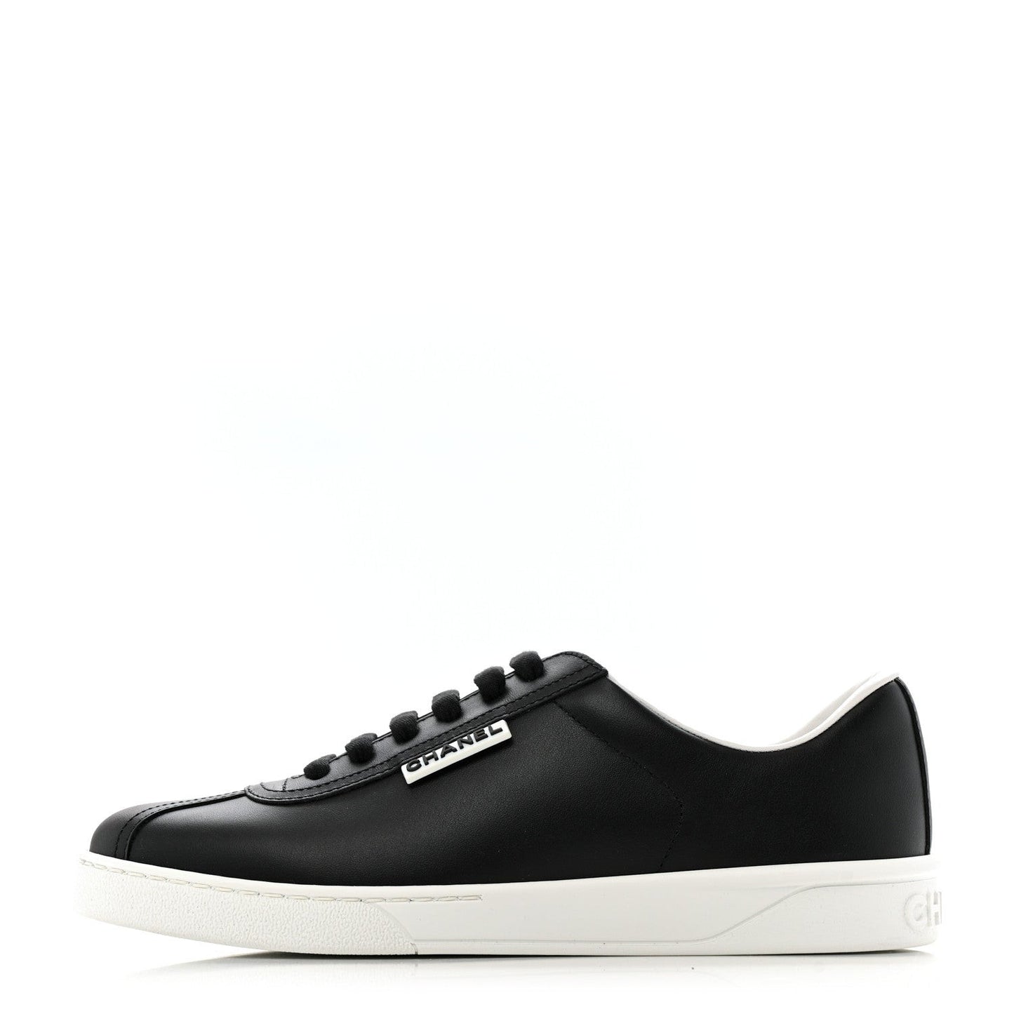 Calfskin CC Womens Sneakers 38 Black