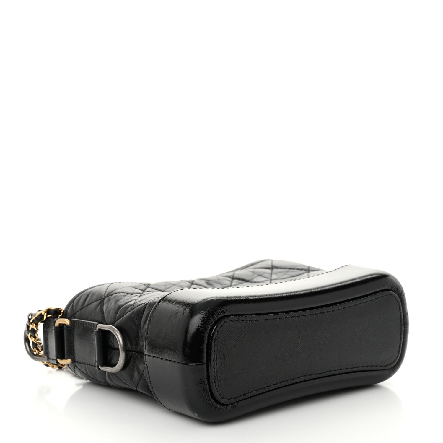 Chanel Aged Calfskin Quilted Small Gabrielle Hobo Black 4 of 7