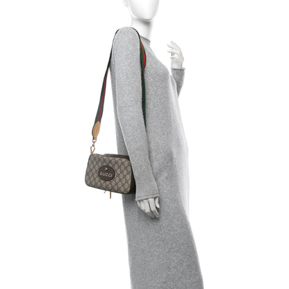 Gucci GG Supreme Monogram Web Neo Vintage Shoulder Bag Beige New Acero Crop 2 of 7
