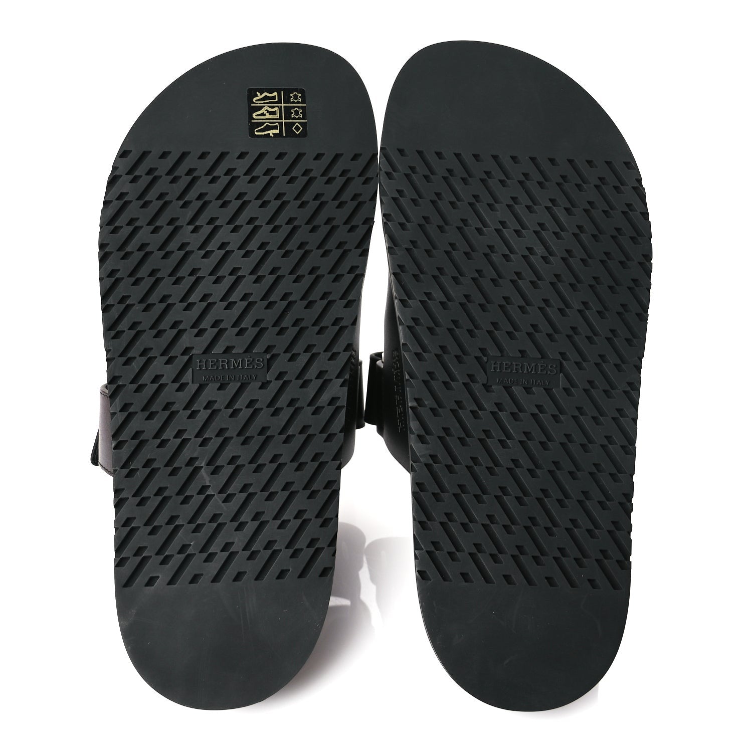 Hermes Calfskin Womens Chypre Sandals 38.5 Black 6 of 9