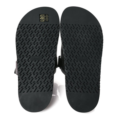 Hermes Calfskin Womens Chypre Sandals 38.5 Black 6 of 9