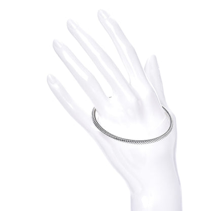 David Yurman Sterling Silver 4mm Cable Classics Bangle Bracelet 2 of 4