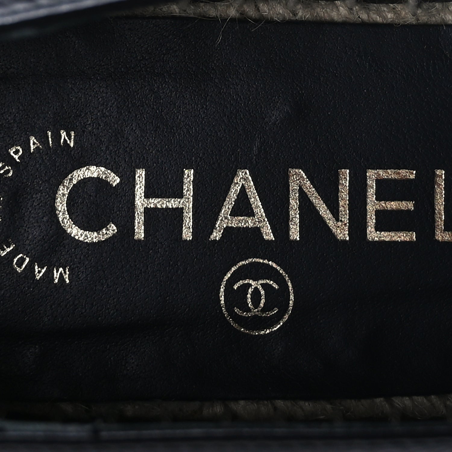 Chanel Laminated Goatskin CC Espadrilles 38  Black 8 of 10