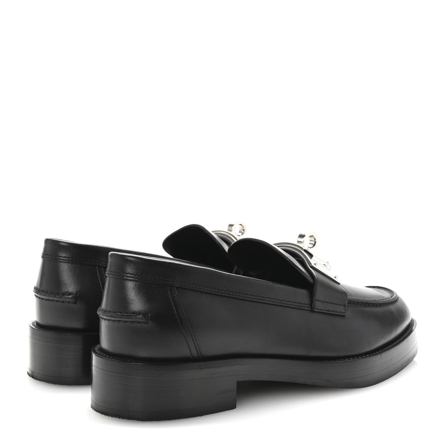 Calfskin Womens Hot Loafer 38 Black