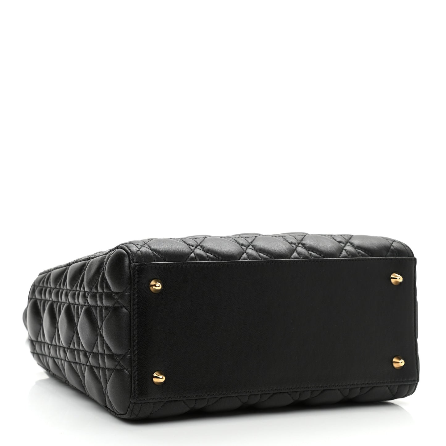 Lambskin Cannage Medium Lady Dior Black