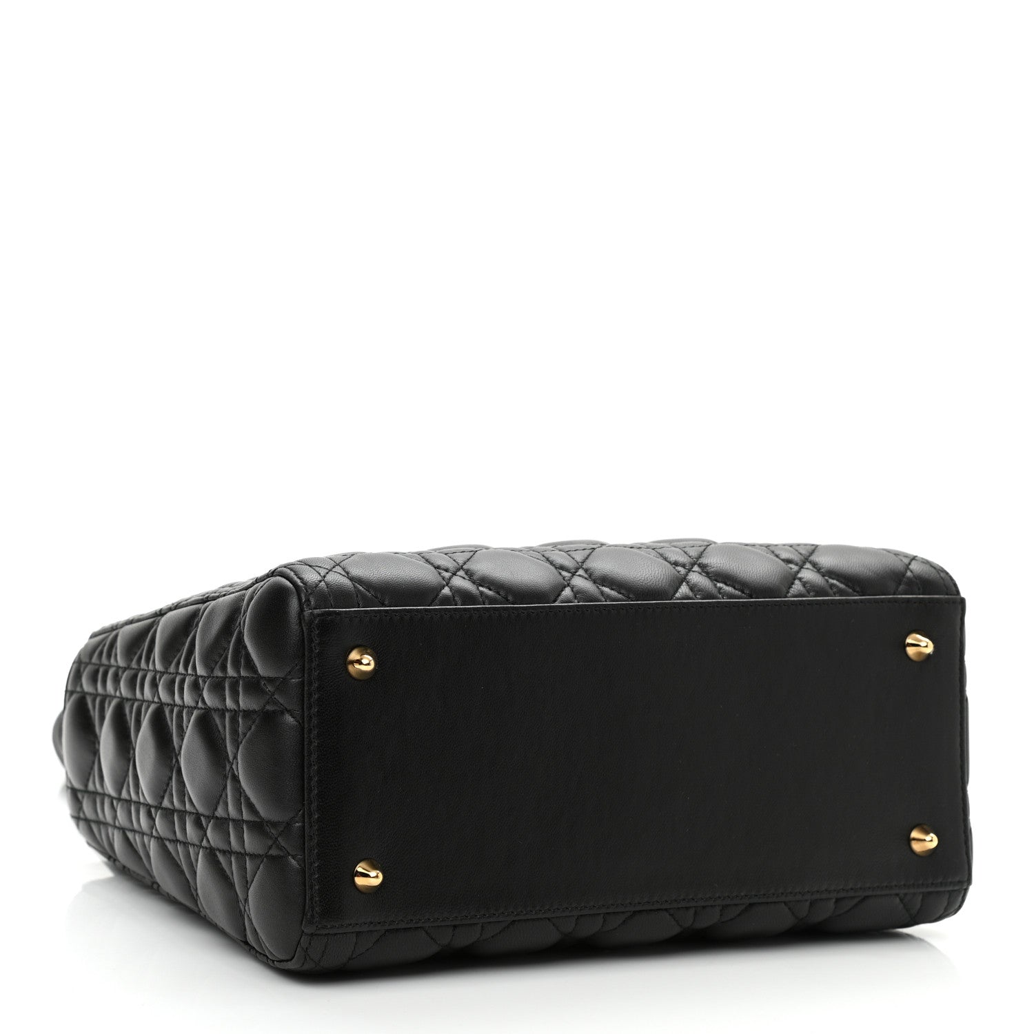 Christian Dior Lambskin Cannage Medium Lady Dior Black 4 of 9