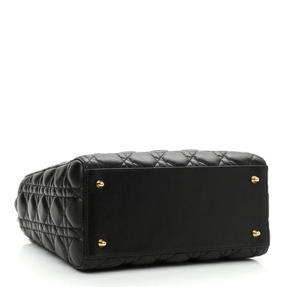 Christian Dior Lambskin Cannage Medium Lady Dior Black 4 of 9