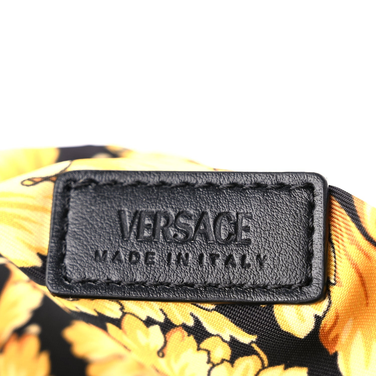 Versace Straw Calfskin Barocco Beach Bag Natural Black Gold 5 of 8