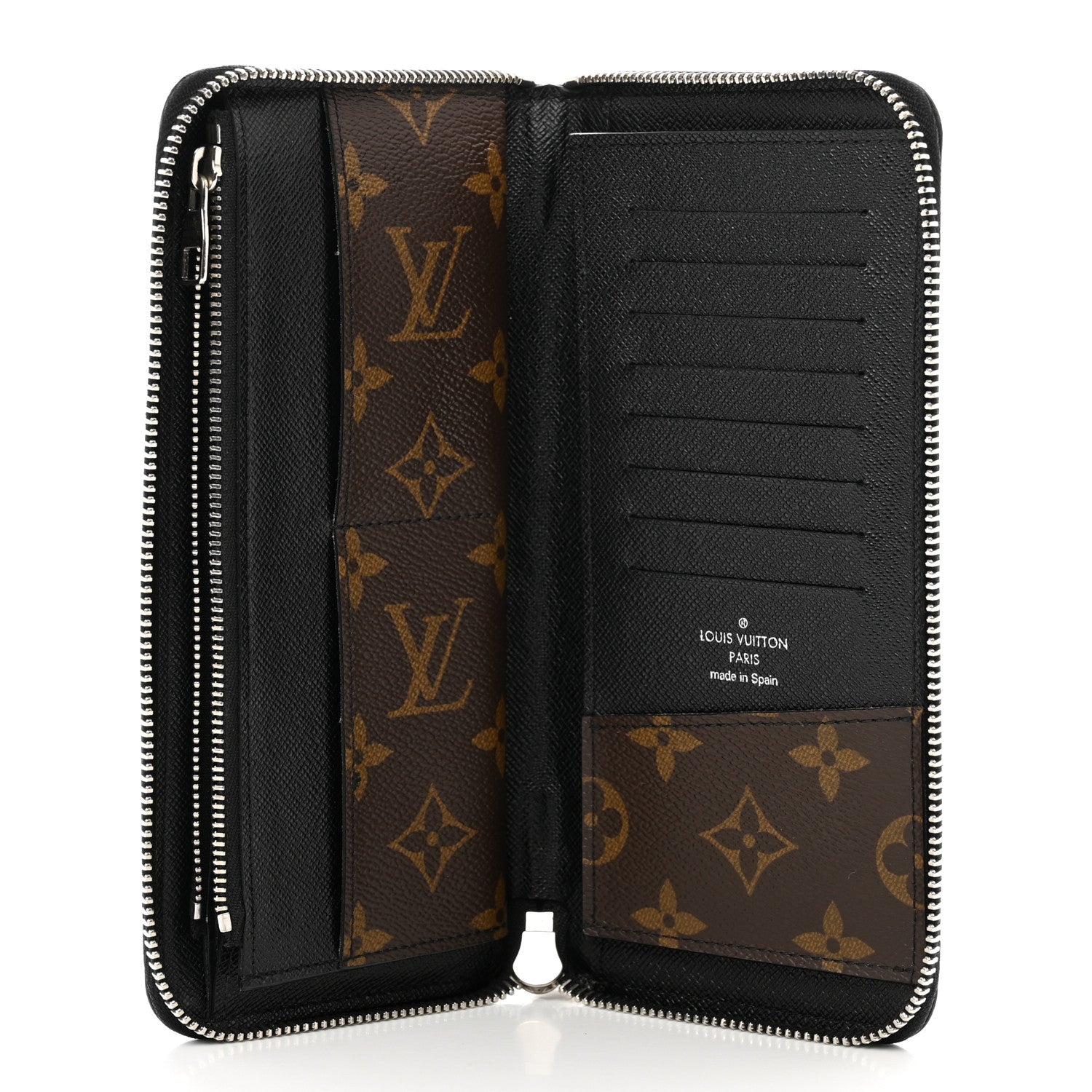 Louis Vuitton Monogram Macassar Vertical Zippy Wallet 5 of 9