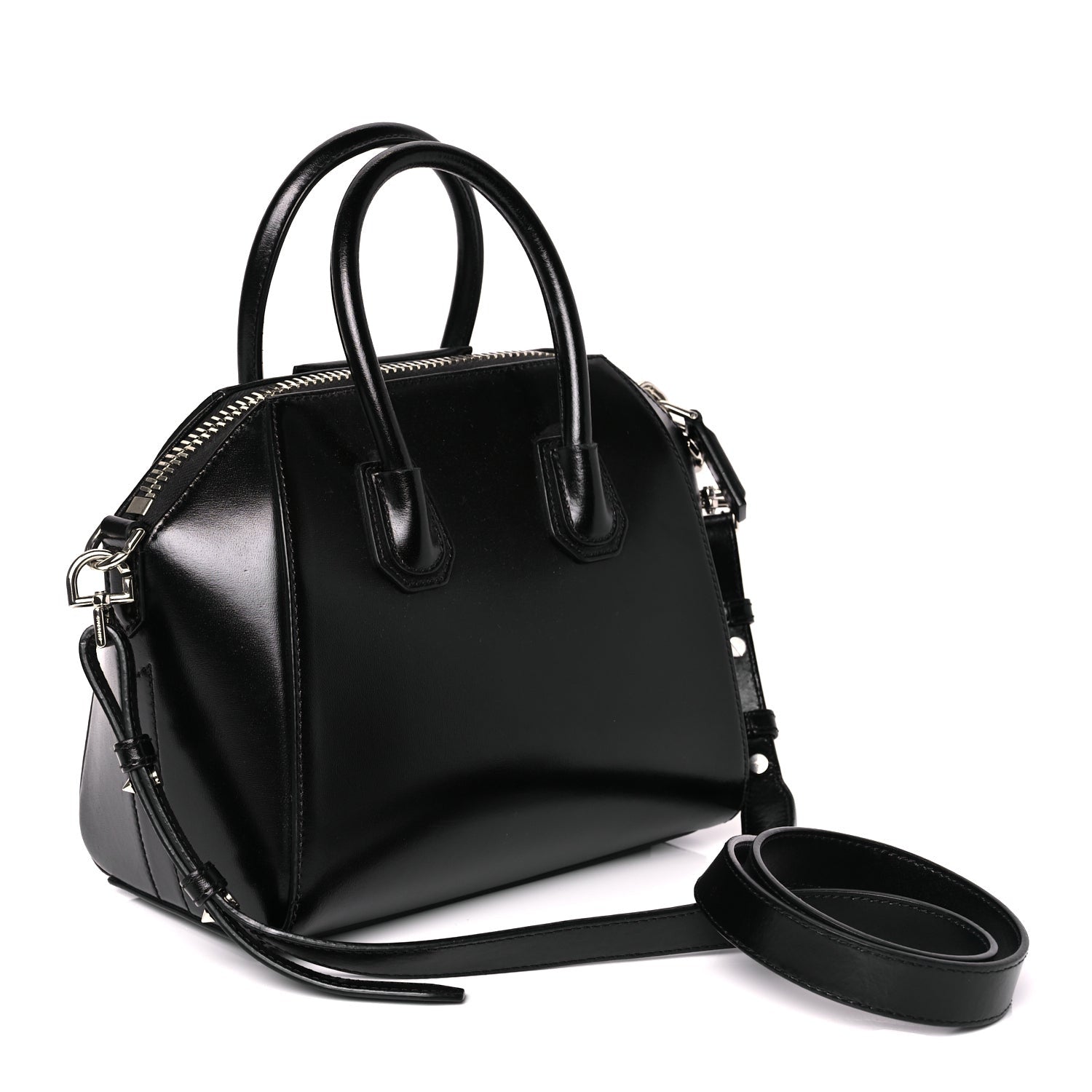 Givenchy Shiny Lord Calfskin Mini Antigona Black 2 of 9