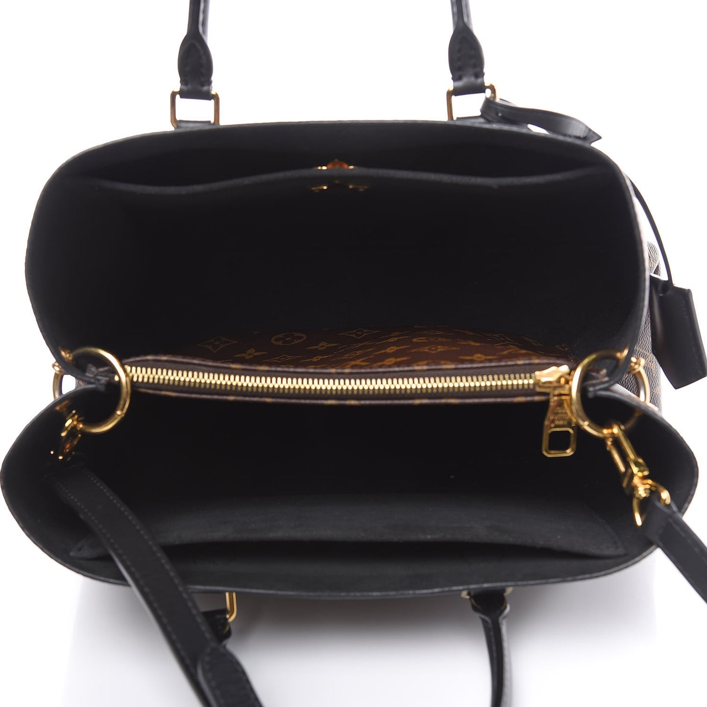 Monogram Flower Tote Black