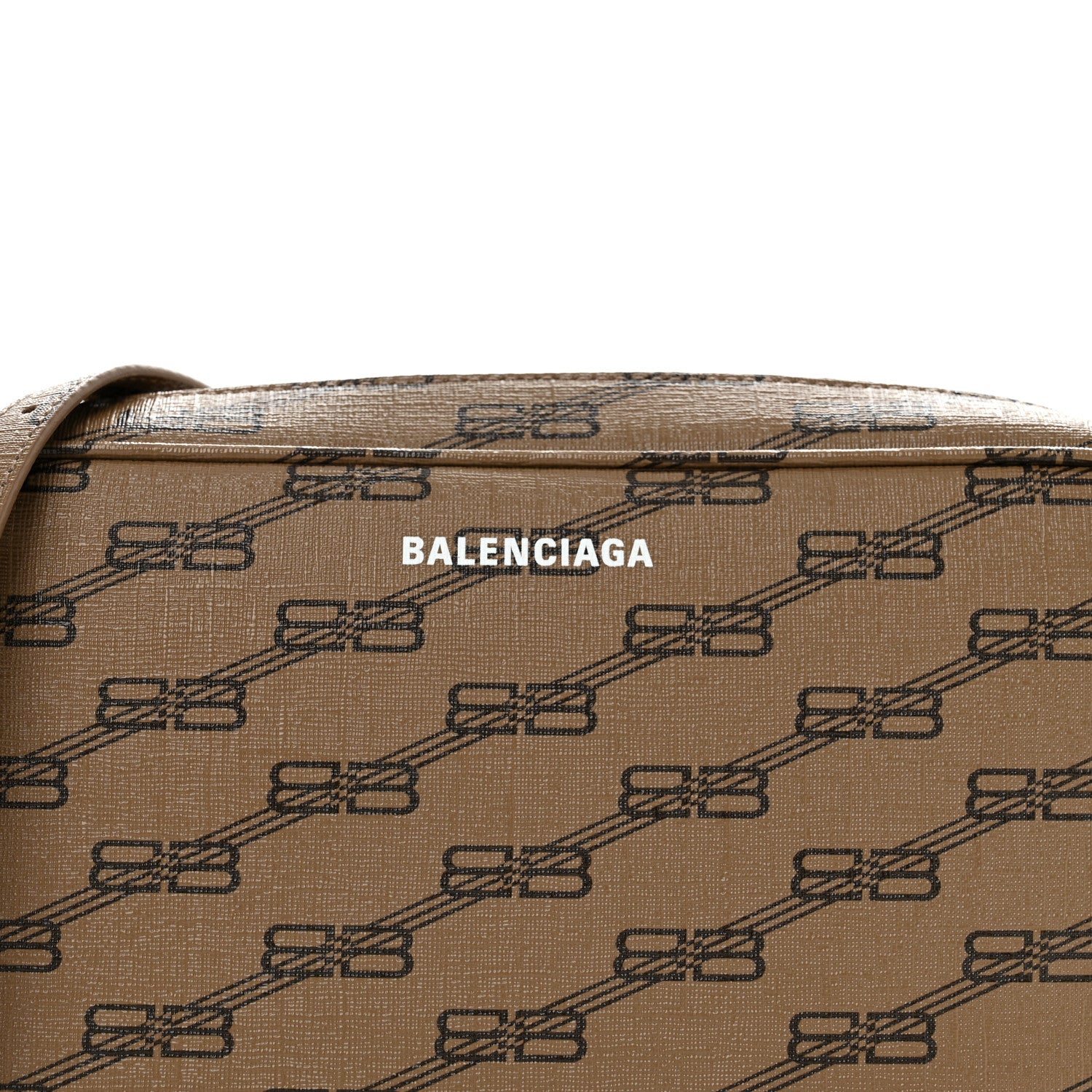 Balenciaga Coated Canvas BB Monogram Medium Signature Camera Bag Beige Brown 8 of 10