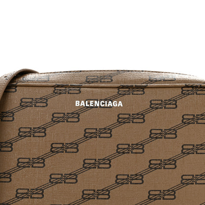 Balenciaga Coated Canvas BB Monogram Medium Signature Camera Bag Beige Brown 8 of 10