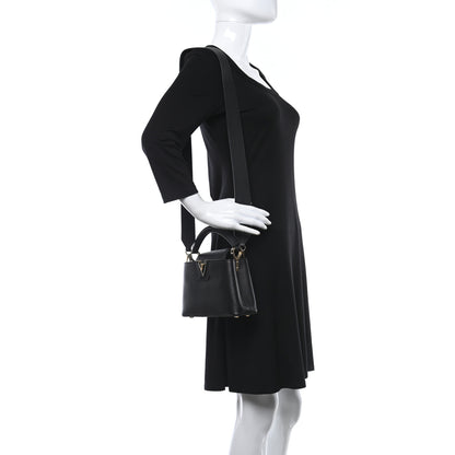 Louis Vuitton Taurillon Mini Capucines Black 2 of 8