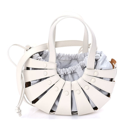 Bottega Veneta French Calfskin Small Shell White Frost 1 of 7