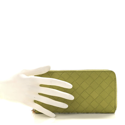 Bottega Veneta Nappa Intrecciato Zip Around Wallet Kiwi 2 of 13