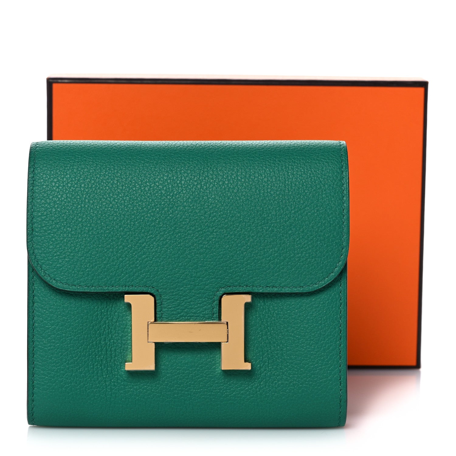 Hermes Evercolor Constance Short Wallet Vert Vertigo 9 of 9