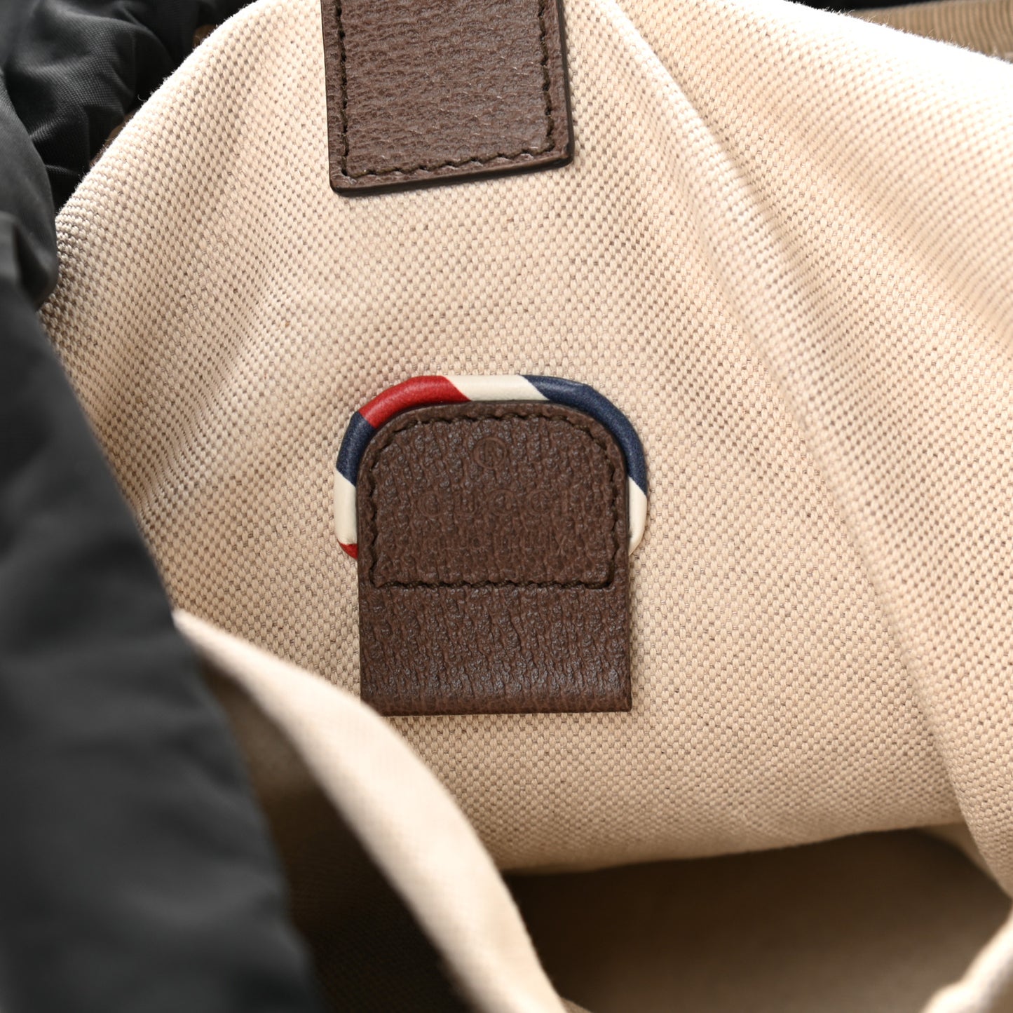 Soft GG Supreme Monogram Courrier Web Double Buckle Backpack Beige New Acero