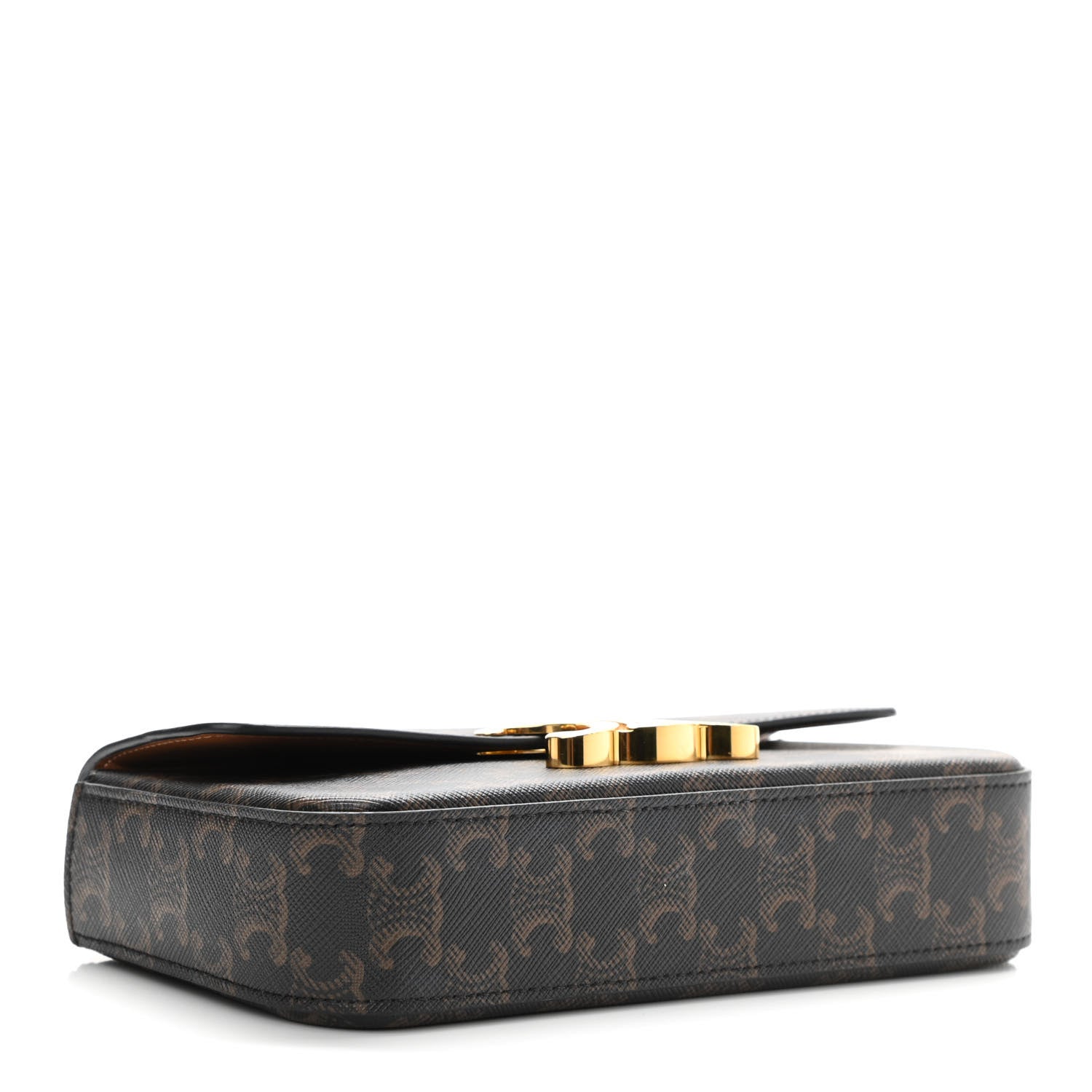 Celine Triomphe Canvas Chain Shoulder Bag Tan 4 of 8