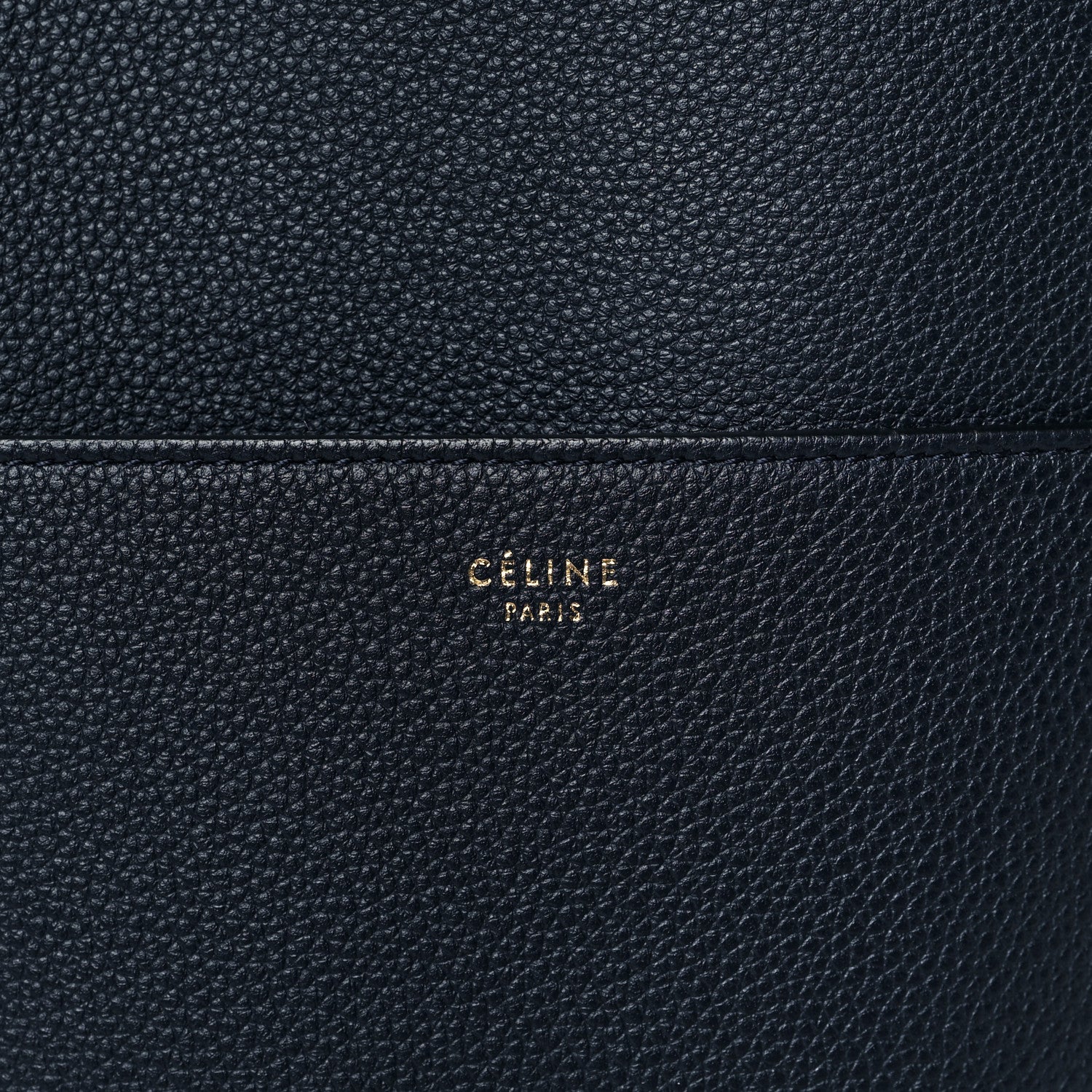 Celine Soft Grained Calfskin Sangle Bucket Bag Navy Blue 5 of 8