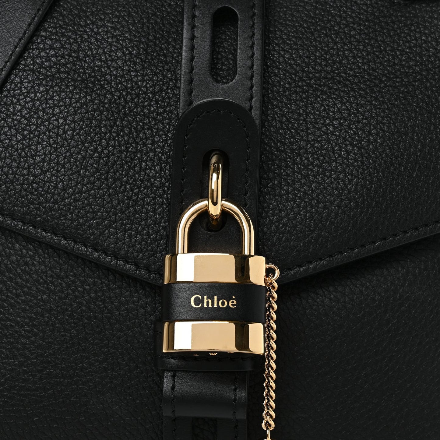 Grained Calfskin Small Aby Day Shoulder Bag Black