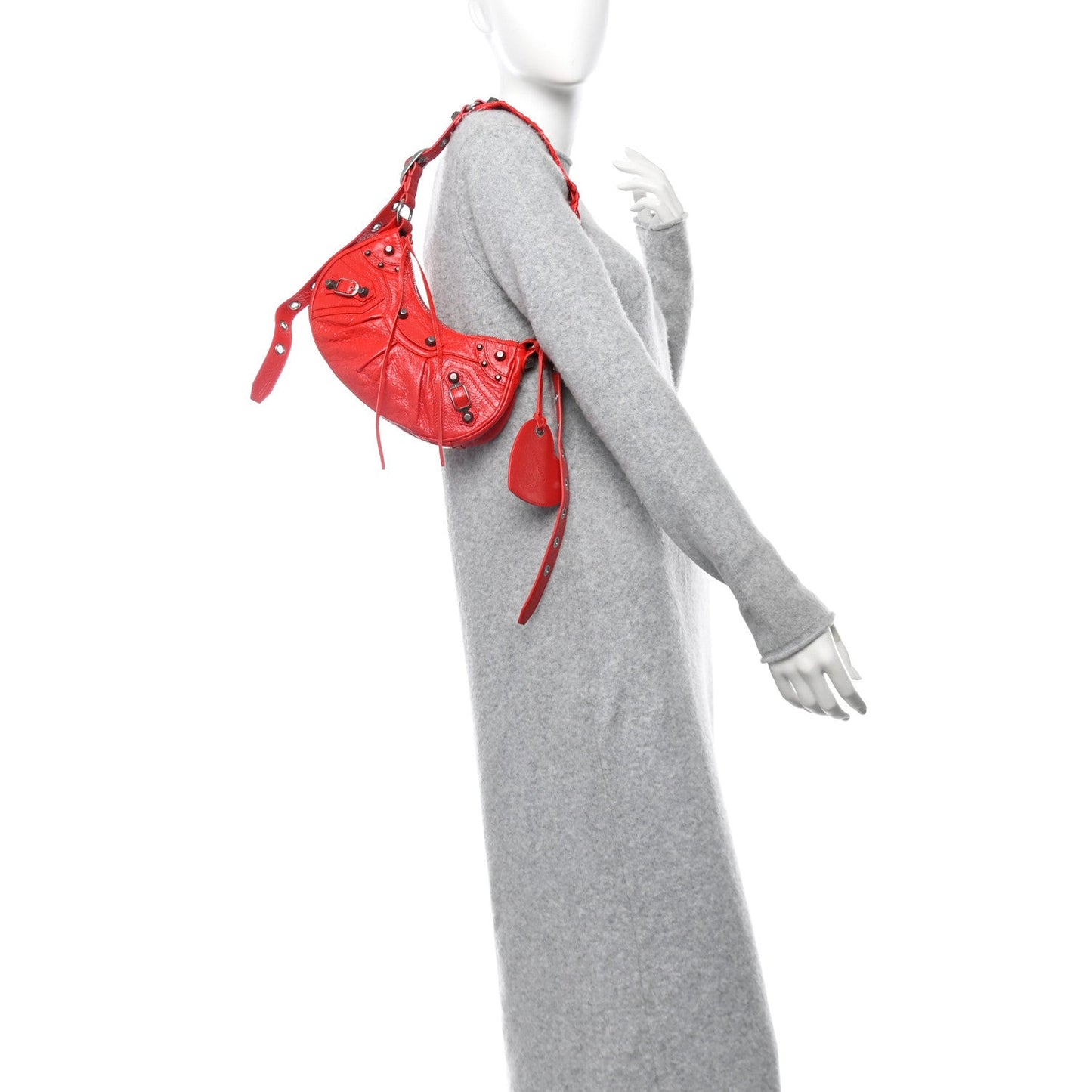 Agneau Arena Le Cagole Shoulder Bag XS Tomato Red
