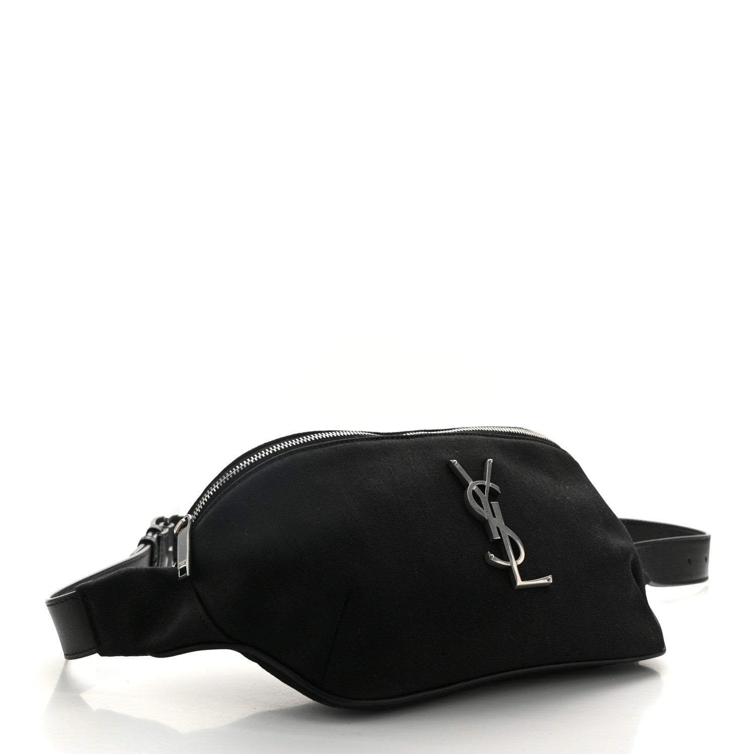 Saint Laurent Canvas Monogram Belt Bag Black 4 of 7