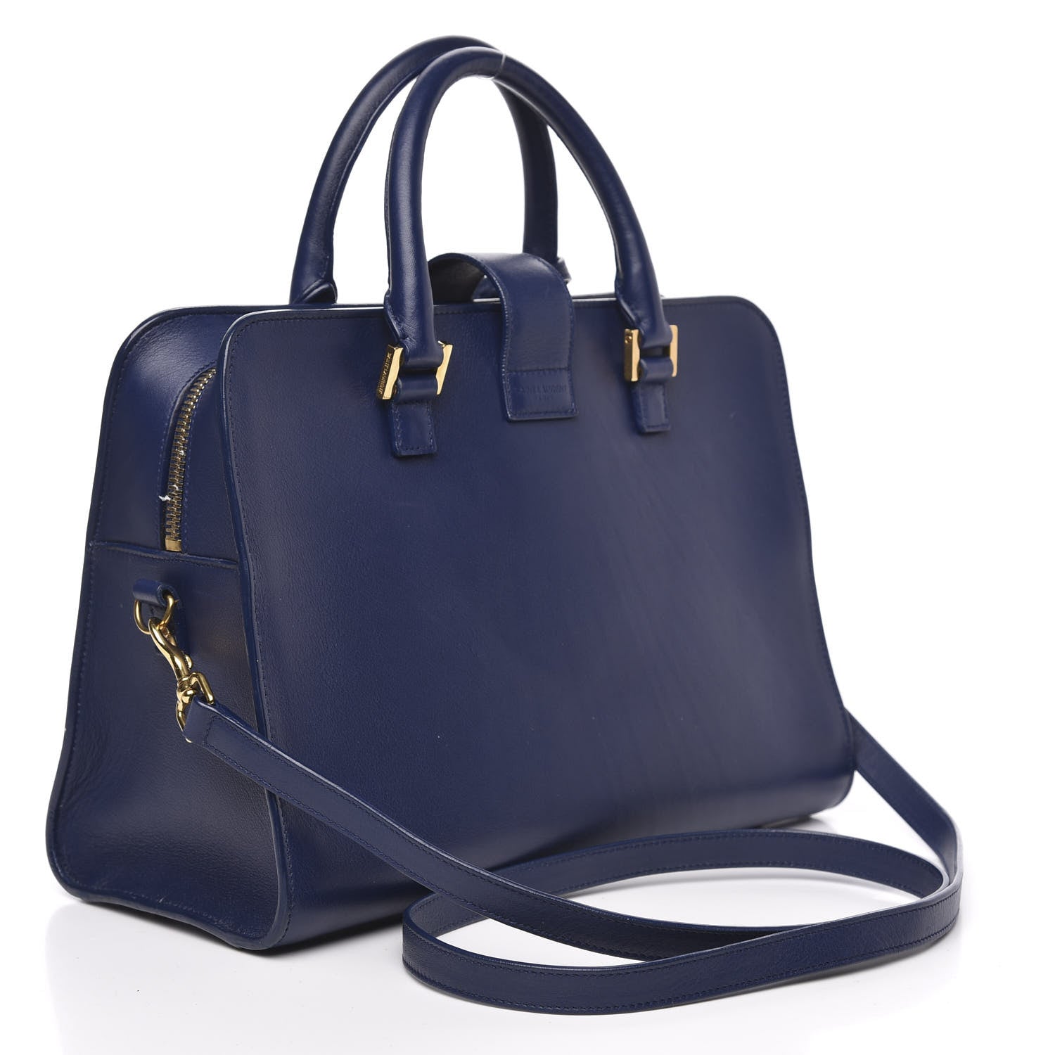 Saint Laurent Smooth Calfskin Small Monogram Cabas Navy 4 of 15