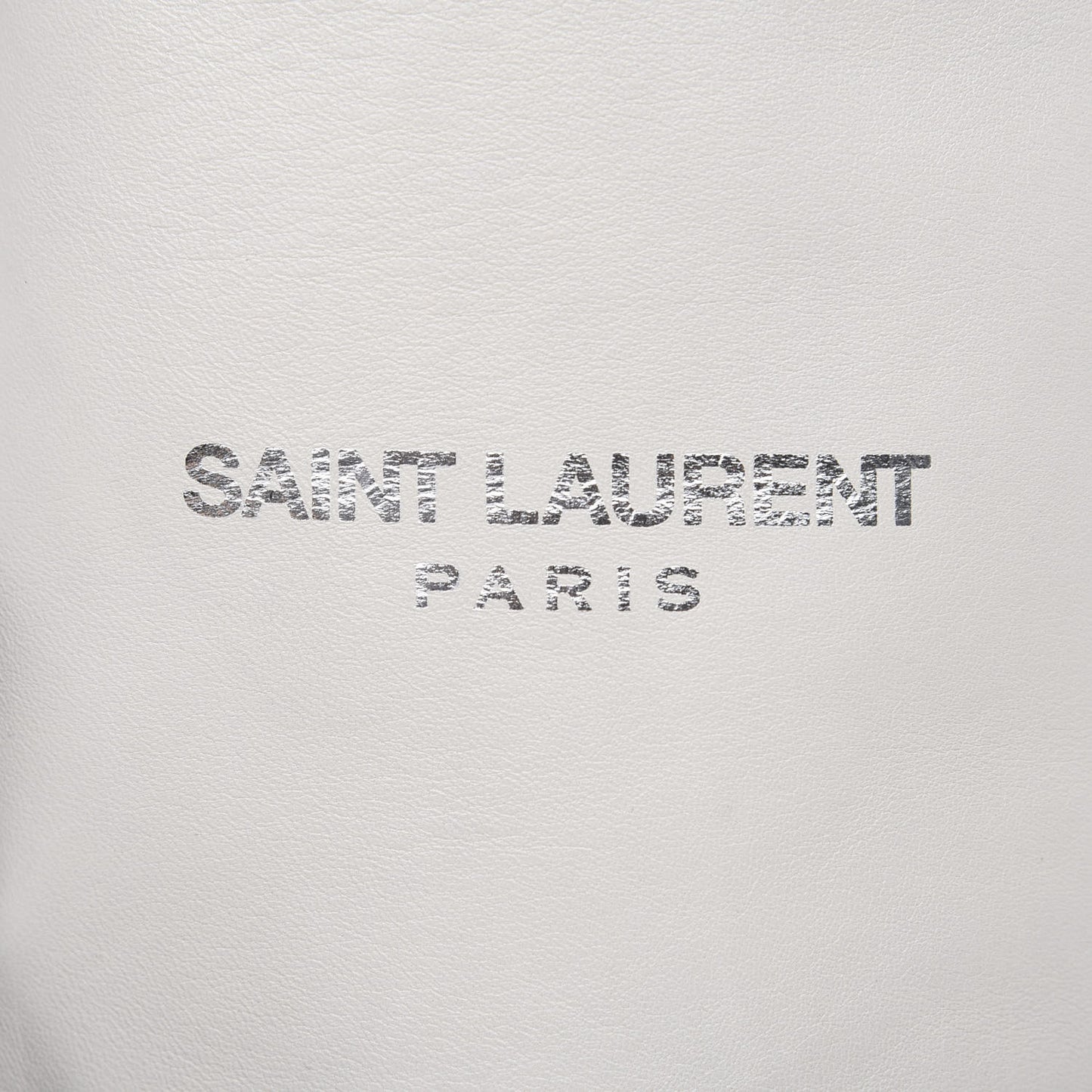 Lambskin Small Teddy Bucket Bag White