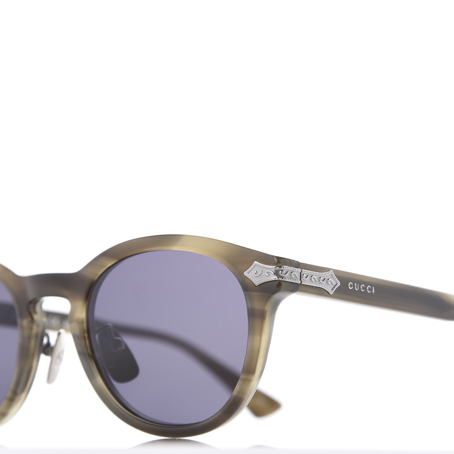 Gucci Acetate Round Metal Sunglasses GG0071S 7 of 8