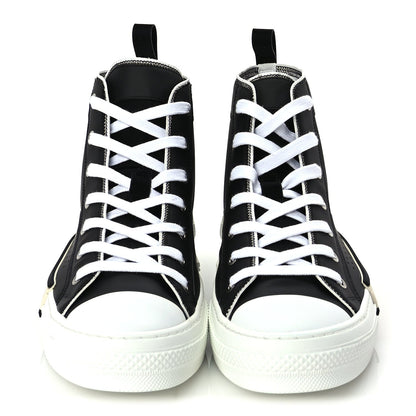 Christian Dior Nylon Calfskin Mens B23 High Top Sneakers 42.5 Black 2 of 8