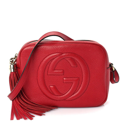 Gucci Pebbled Calfskin Small Soho Disco Bag  Vibrant Red 1 of 8