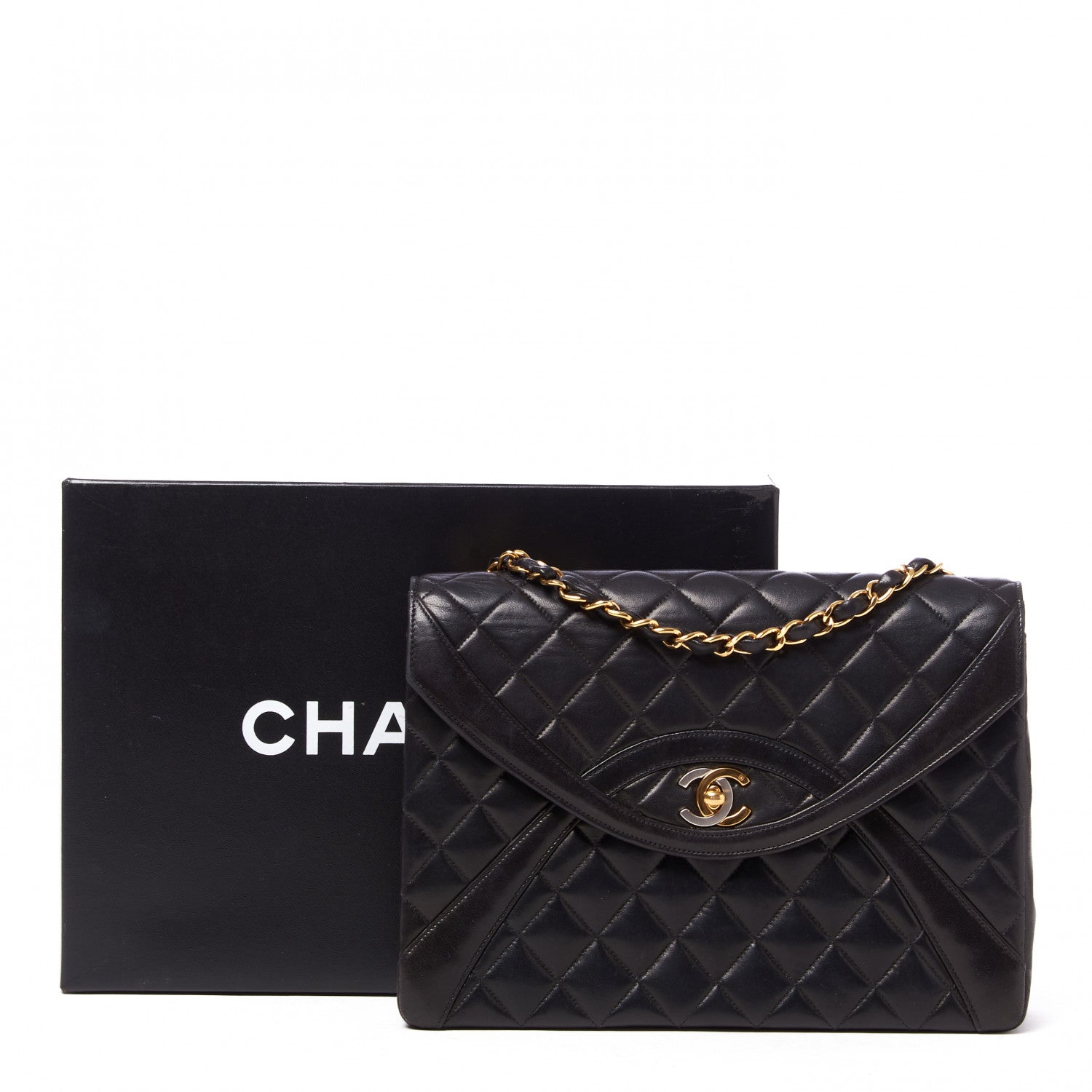Chanel Lambskin Quilted Medium Single Flap Black 9 of 9
