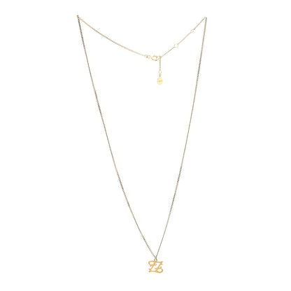 Fendi Metal Karligraphy Necklace Gold 3 of 6