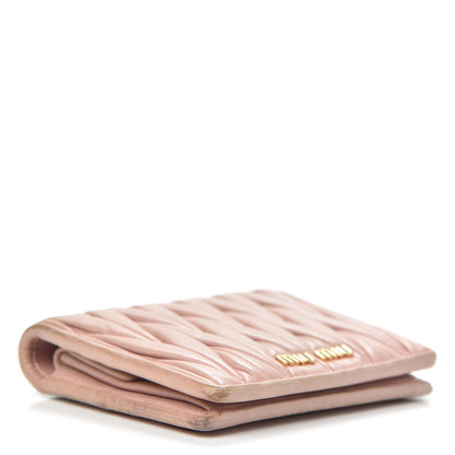 Miu Miu Nappa Matelasse Compact Wallet Orchidea 4 of 12