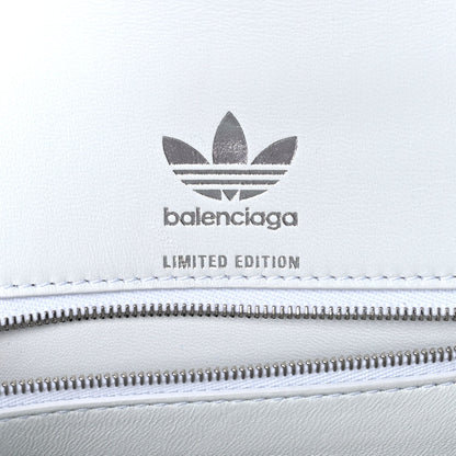 Balenciaga X ADIDAS Shiny Box Calfskin Small Hourglass Top Handle Bag  Off White Black 4 of 7