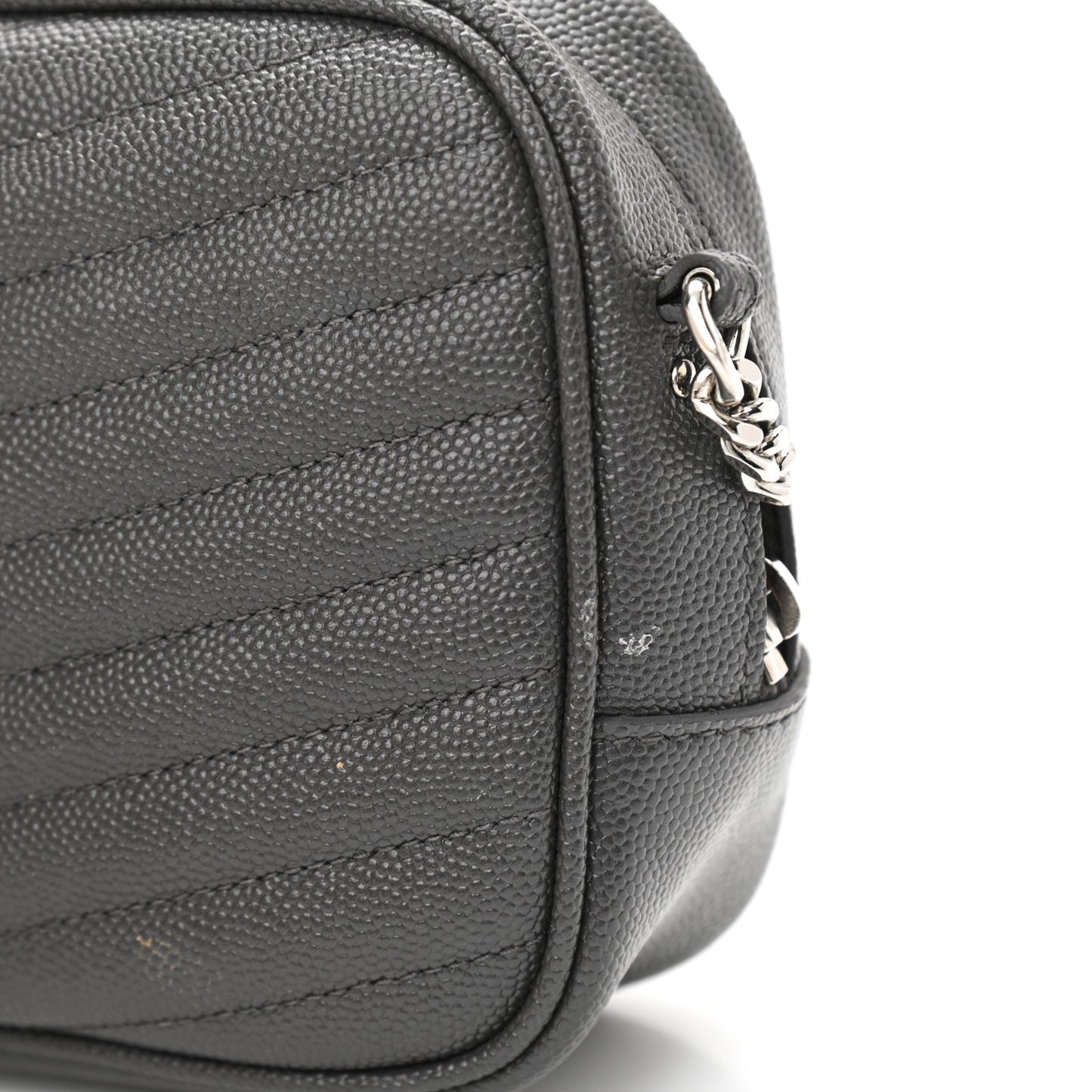 Grain De Poudre Matelasse Monogram Mini Lou Camera Bag Asphalt