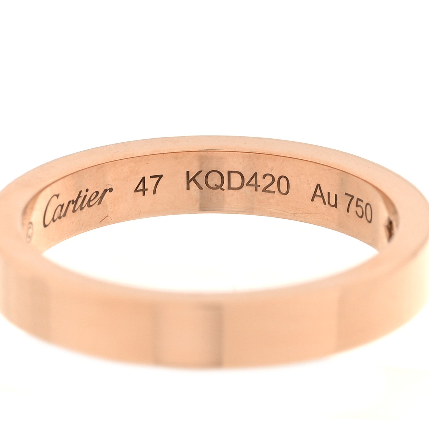 Cartier 18K Pink Gold Diamond 3mm C De Cartier Wedding Band Ring 47 4 4 of 4