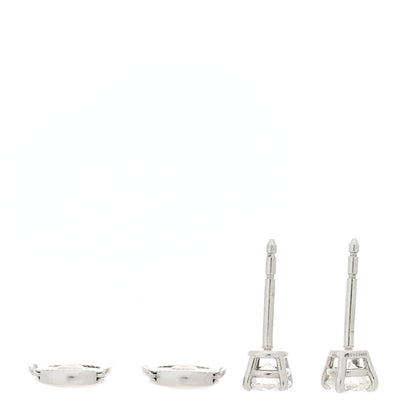 Tiffany Platinum Diamond .80ctw Solitaire Earrings 3 of 5