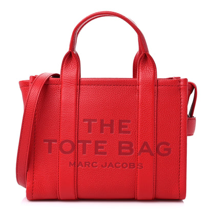 Marc Jacobs Grained Calfskin Small The Tote Bag True Red 1 of 9